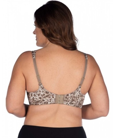 The Brigitte Full Coverage Wirefree - Molded Padded Seamless Bra - Water Color Leopard - CZ18ZAXG6N6 $59.77 Bras