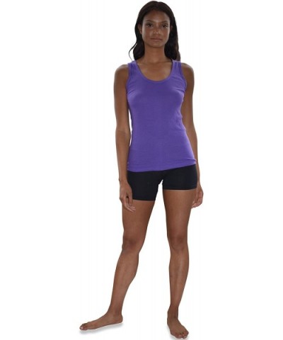 Tank Tops for Women- 6 Pack & 12 Pack Cotton -Flex Tank Tops - 6 Pack - Assorted a - CQ18Y9A32TH $41.38 Camisoles & Tanks