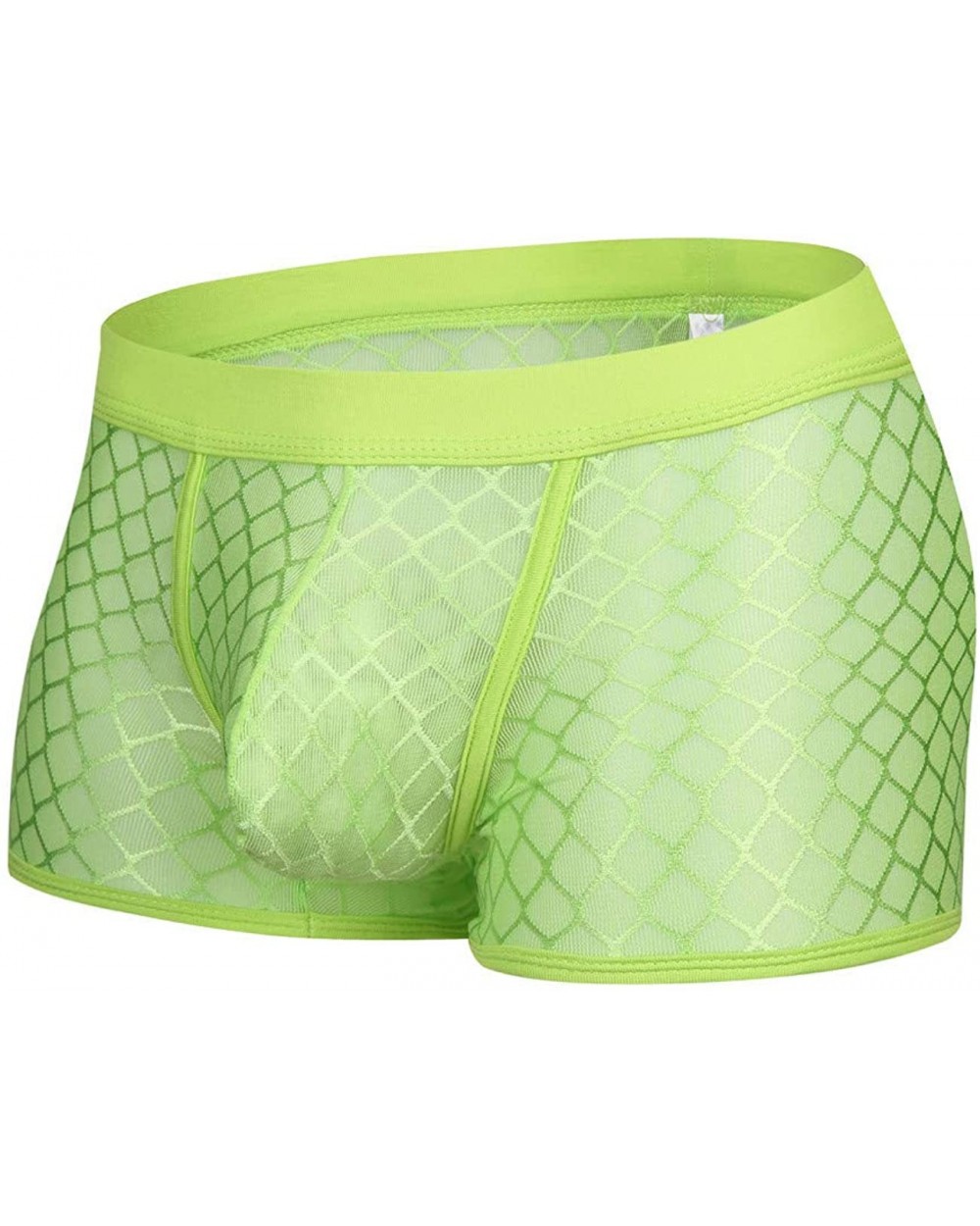 Men's Briefs Soft Mesh Underpants See-Through Underwear - Green - CR18I0DN3H9 $13.25 Boxer Briefs