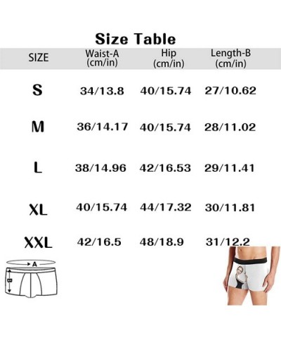 Custom Men Boxers Funny Face Novelty Couples Underwear Girlfriend or Wife Hug Print Briefs Panties Photo for Men(S-XXL) - Fac...