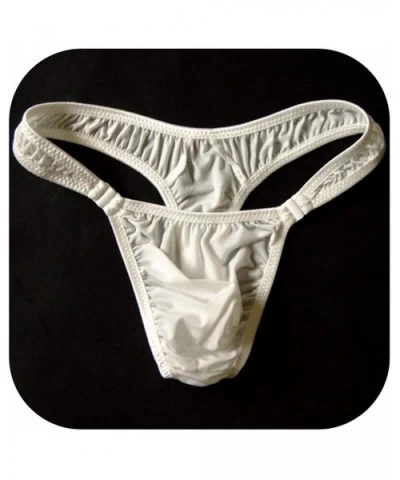 Sexy Underwear Translucent Men Nylon Thongs on Bikini Briefs G-Strings/Jocks/Tanga/T-Back Size - White - CH198OSZKRA $45.78 G...