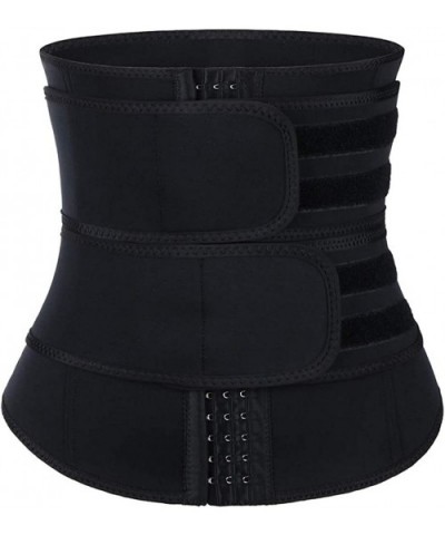 Women Neoprene Sweat Waist Trainer Corset Trimmer Belt Waist Cincher Body Shaper Slimming - Black1-2 Belt - CA19EIDIDDN $56.4...