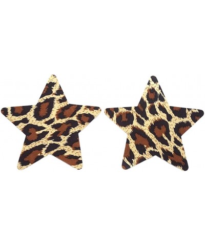 10 Pairs Women Star Shape Disposable Pasties Nipple Cover Lingerie Sticker - 10 Pairs Leopard - C812M381IBN $30.38 Accessories