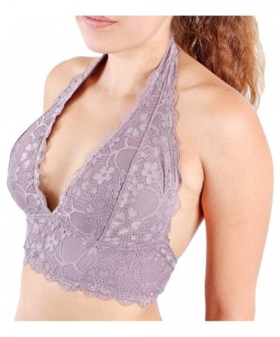 Womens Floral Lace Bra Bralette | Bralettes for Women | Comfortable Lingerie | Strappy Lacy Bra | Padded Brallete - Quail - C...