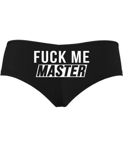 Fuck Me Master Give It to Me Please Black Boyshort Panties - White - CL1965MI00K $23.80 Panties