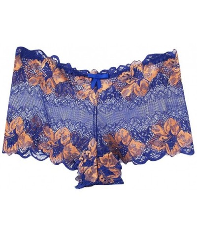 Fashion Sexy Lingerie-Fashion Brief Lace Underpant Sleepwear Underwear - Navy - CN194ANWI7I $12.71 Baby Dolls & Chemises