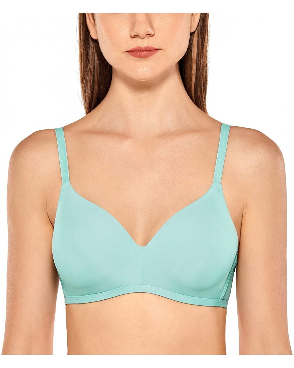 Women's Seamless Comfort Full Coverage Lightly Lined Wirefree Contour Bra - Atlantic Green - CE18YQN92XX $35.76 Bras