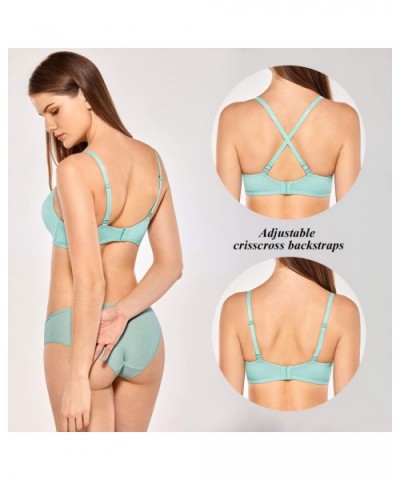 Women's Seamless Comfort Full Coverage Lightly Lined Wirefree Contour Bra - Atlantic Green - CE18YQN92XX $35.76 Bras