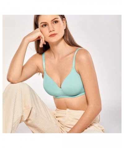 Women's Seamless Comfort Full Coverage Lightly Lined Wirefree Contour Bra - Atlantic Green - CE18YQN92XX $35.76 Bras