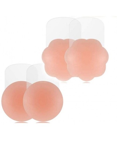 2 Pair Nipple Cover with Carry Case Reusable Self Adhesive Silicone Nippleless Invisible Breast Pasties Sticker for Women Bac...