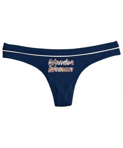 Comic Print Thong - 75th Anniversary DC Comics Wonder Woman - Limited Edition - Navy - CI18H0T4K9H $34.78 Panties