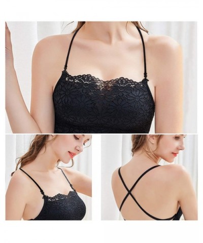 Bra Straps 2-Pairs Decorative Bra Straps Adjustable Black Bra Straps for Strapless Bra - Black - C1190O0037Q $11.73 Accessories