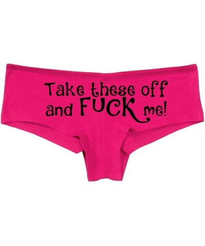 Take These Off and Fuck Me Sexy Flirty Slutty Pink Underwear - Black - CU18LTHAZ4K $21.14 Panties