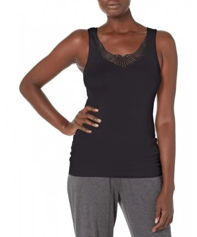 Women's Adina Tank Top - Black - CX18OQKHC8C $35.96 Camisoles & Tanks