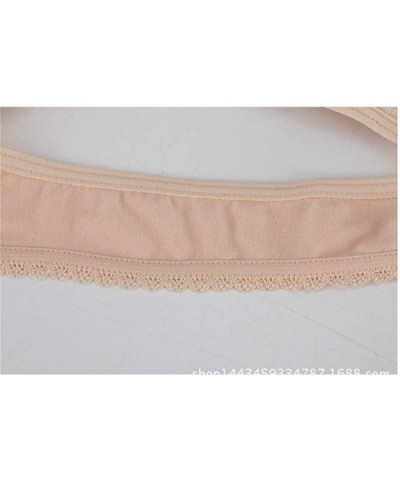 Designed for Elderly Women Front Closure Bras Wireless Cotton Ultra Soft Cup Underwear - Nude - CY18A8YDHDH $24.86 Bras