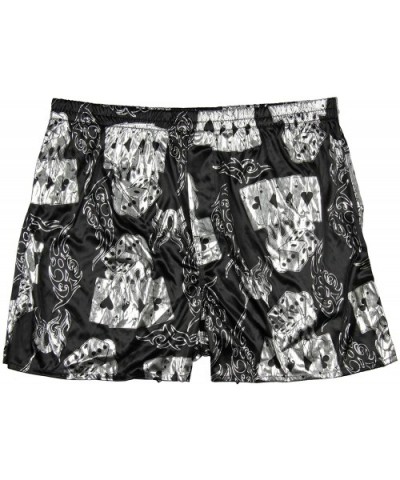 Men's Cards and Dice Boxer Short Underwear - Black - C51975WLKRE $22.94 Boxers