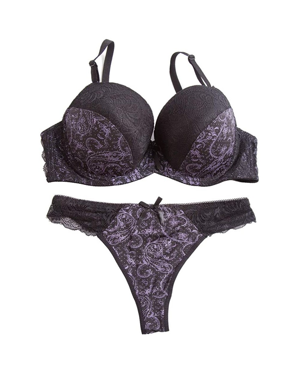 Women's Bra and Panties Match Sexy Thong Big Size Bra Set Lace Underwear Bras Intimates Female Bh Tops Lingerie Sets 1705 - B...