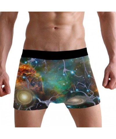 Mens Boxer Briefs Underwear Breathable Pouch Soft Underwear - Brain Cells and Deep Space - CB18ARK7NSZ $23.19 Boxer Briefs