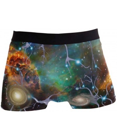 Mens Boxer Briefs Underwear Breathable Pouch Soft Underwear - Brain Cells and Deep Space - CB18ARK7NSZ $23.19 Boxer Briefs