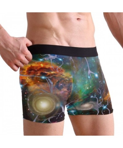 Mens Boxer Briefs Underwear Breathable Pouch Soft Underwear - Brain Cells and Deep Space - CB18ARK7NSZ $23.19 Boxer Briefs