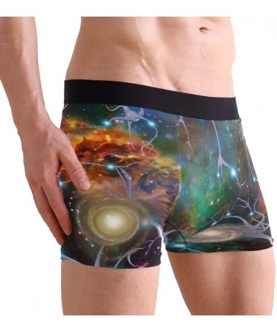 Mens Boxer Briefs Underwear Breathable Pouch Soft Underwear - Brain Cells and Deep Space - CB18ARK7NSZ $23.19 Boxer Briefs