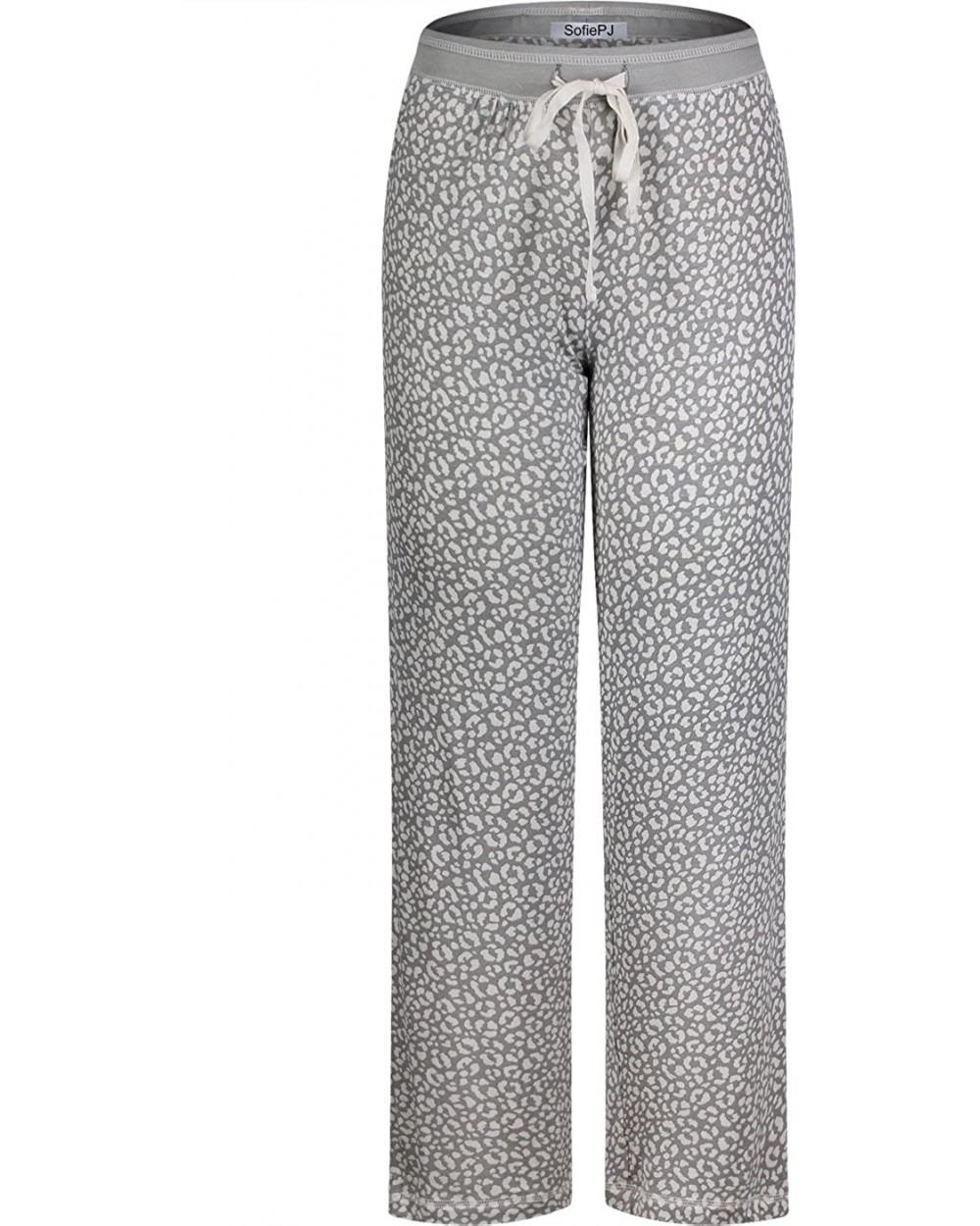 Women's Soft Printed Long Sleepwear Lounge Pajama Pants - Light Grey1 Leopard - CJ18CGLH5AD $20.14 Bottoms