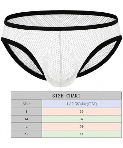 Men's Mesh Breathable Underwear Briefs High Cut Underpants Active Jockstrap Briefs Sports Underwear Pack - 4pcs Briefs 1 - C9...