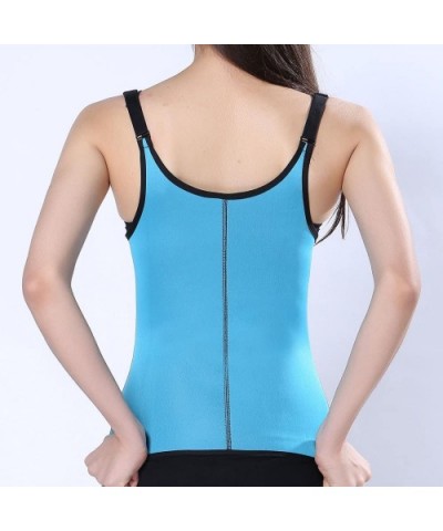 Women Waist Trainer Corset Seamless Bodysuit Shapewear Tummy Control Body Shaper Vest Full Body Shaper Underwear - Blue - C21...