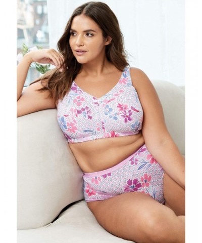 Women's Plus Size Cotton Wireless Bra - Evening Blue (1544) - CC199DU93LQ $29.76 Bras