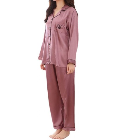 Women Pajama Set Womens Nightwear Sleepwear Loungewear Spring Homewear Pajama Set Sleep Sets Top and Bottoms Pink - C018N7RDQ...