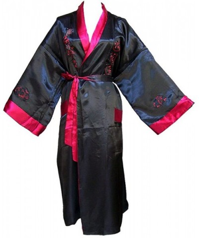 Adult Satin Dragon Robe Double Sided/ Reversible - Maroon - CJ11KEDMZ53 $46.76 Robes