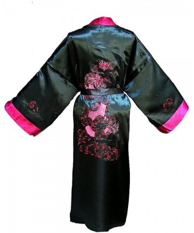 Adult Satin Dragon Robe Double Sided/ Reversible - Maroon - CJ11KEDMZ53 $46.76 Robes