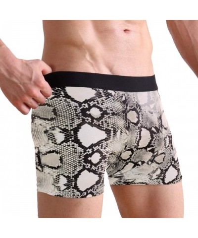 Unicorn Cow Leopard Lion Mens Boxer Briefs Underwear Breathable Stretch Boxer Trunk with Pouch - White - CK18R2ONH69 $26.91 B...