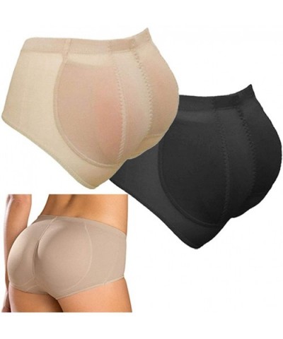 Silicone Butt Padded Panties Big Size Removable Pads Buttocks Enhancer Push Up Panties - Black - CV18YI7OR77 $51.98 Shapewear