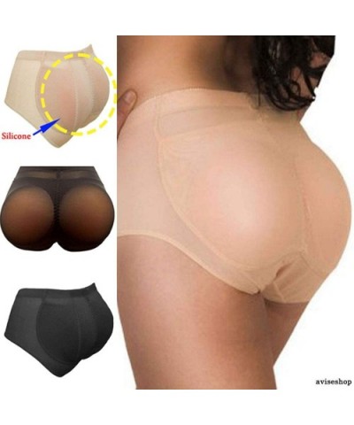 Silicone Butt Padded Panties Big Size Removable Pads Buttocks Enhancer Push Up Panties - Black - CV18YI7OR77 $51.98 Shapewear