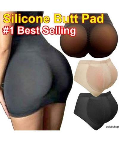 Silicone Butt Padded Panties Big Size Removable Pads Buttocks Enhancer Push Up Panties - Black - CV18YI7OR77 $51.98 Shapewear