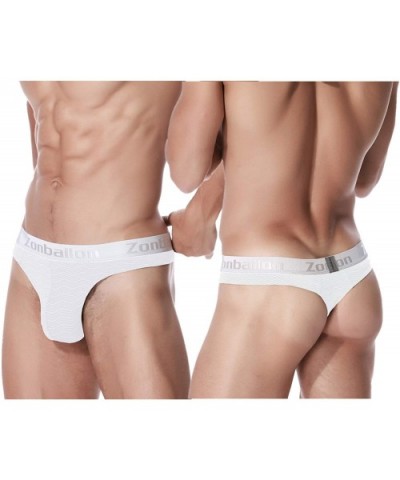 Athletic Mens Thongs Underwear Sexy Man Thong G String Hot T-Back - 3*white - CH18SXUZ9EM $27.21 G-Strings & Thongs