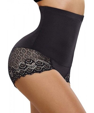 i-Plus Plus Size Tummy Control Lace Panty Enhanced Compression - Black - CV18QNMU7U0 $30.50 Shapewear