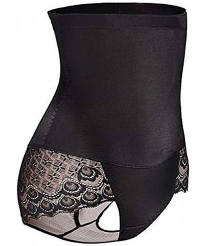 i-Plus Plus Size Tummy Control Lace Panty Enhanced Compression - Black - CV18QNMU7U0 $30.50 Shapewear