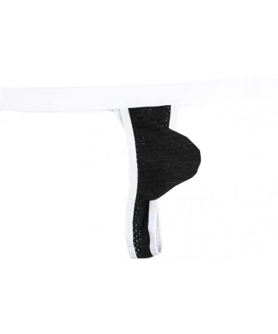 Men's Underwear Low Waist Seamless Mesh Sexy Thong - Black - CO193UYRGG0 $19.62 G-Strings & Thongs