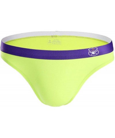 Close-fits Men's Underwear Briefs Bikini- Pouch Low-Waist Underwear - Yellow - CE18EDDIX7N $13.07 Shapewear