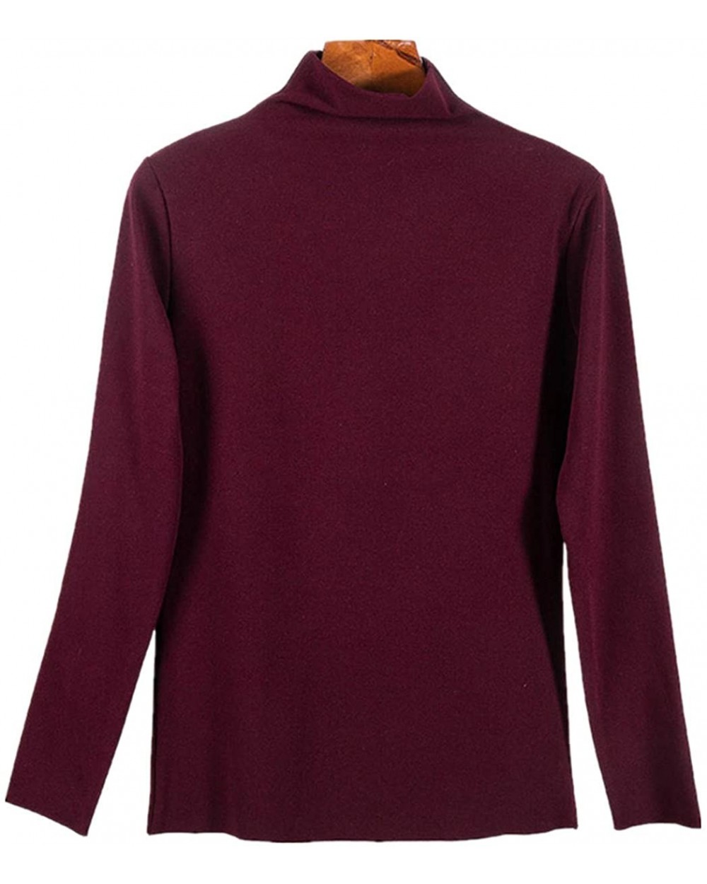 Women's Turtleneck Thermal Base Layer Long Sleeve Shirt - Purple - C1195LSNT69 $33.52 Thermal Underwear