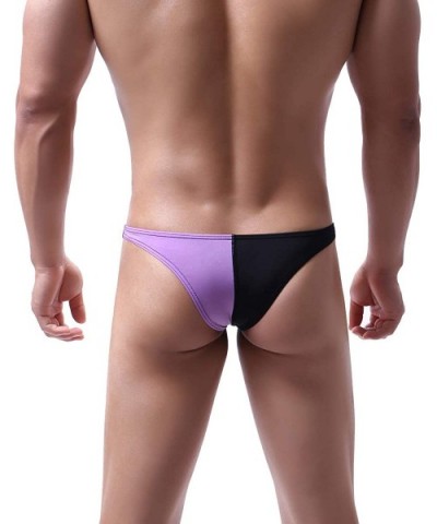 Men's Sexy Briefs Underwear Breathable Bikinis Performance Underpants Low Rise Bulge Undershorts - Multicolored - CW18UMN2RT8...