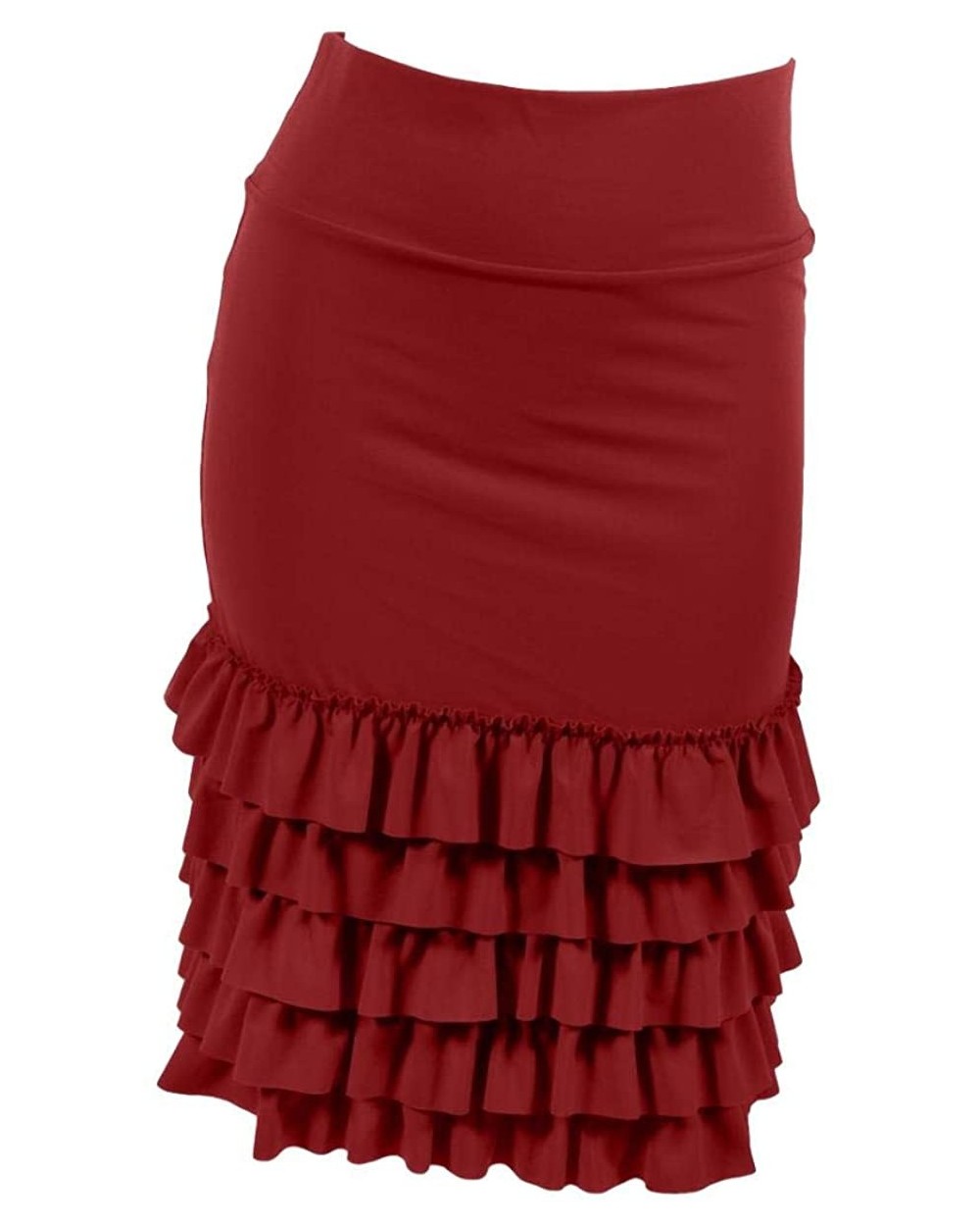 Bring On The Frill Half Slip Skirt Extender - Ruffle Skirt Extender - Skirt Extenders for Women - Burgundy - C8187EZYCII $61....