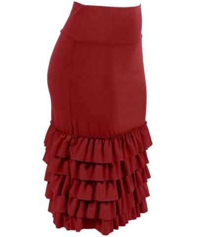 Bring On The Frill Half Slip Skirt Extender - Ruffle Skirt Extender - Skirt Extenders for Women - Burgundy - C8187EZYCII $61....