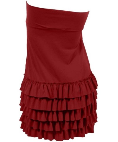 Bring On The Frill Half Slip Skirt Extender - Ruffle Skirt Extender - Skirt Extenders for Women - Burgundy - C8187EZYCII $61....