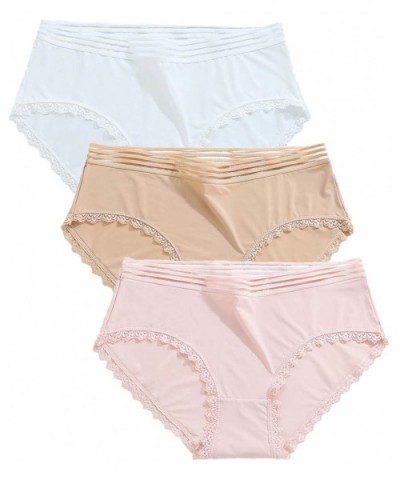 Women's Underwear Women's Bikini Briefs Hipster Panties Light Color S - CZ18T79CM8H $14.17 Panties