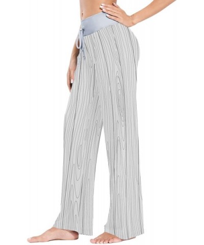 Wall Wood Floor Women Loose Palazzo Casual Drawstring Sleepwear Print Yoga Pants - CR19D8U0YLT $37.01 Bottoms