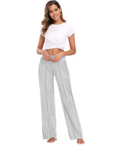 Wall Wood Floor Women Loose Palazzo Casual Drawstring Sleepwear Print Yoga Pants - CR19D8U0YLT $37.01 Bottoms