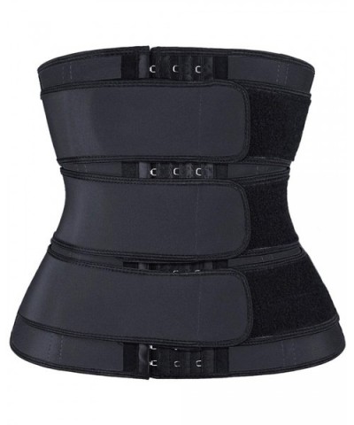 Women's Waist Trainer Weight Loss Corset Trimmer Belt Waist Cincher Body Shaper Slimming Sports Girdle - 17black - CI199GO2H2...